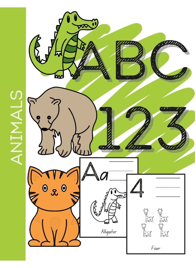 Animal ABC-123 Learning Coloring Book  - Image 1