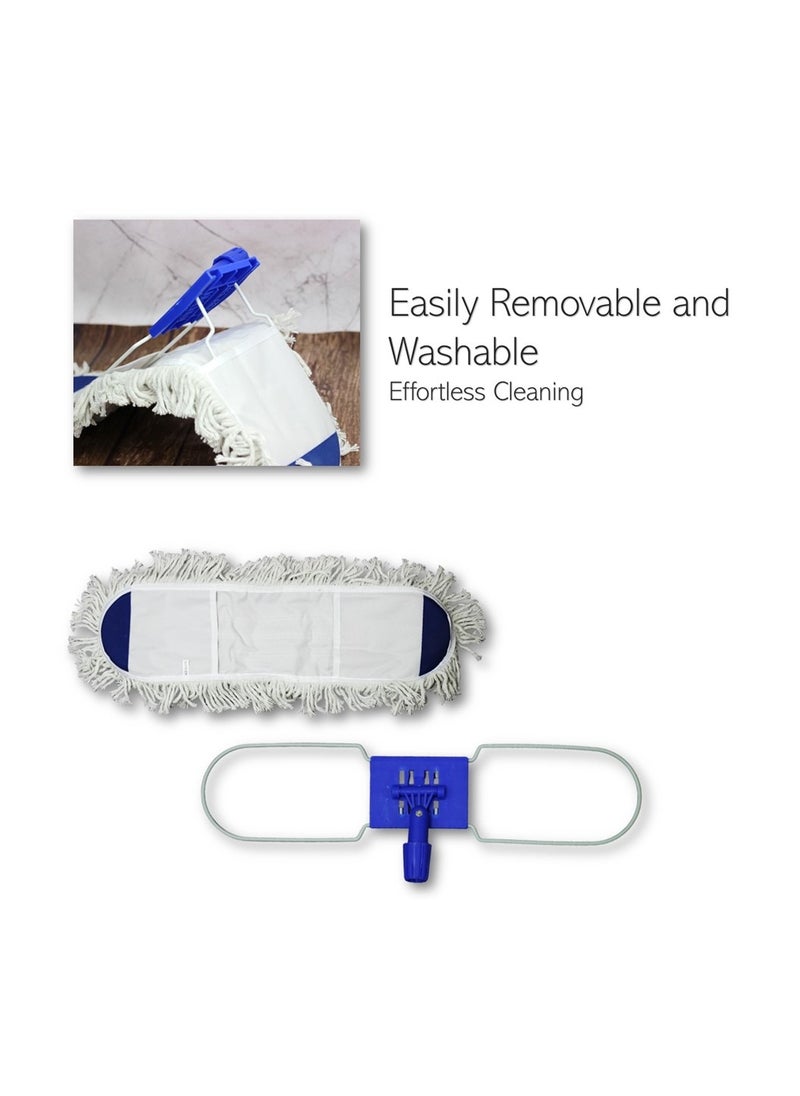 Clean and Care Cotton Flat Mop with Stick Adjustable Handle Home Kitchen Office Cleaning Long handle Reusable Easy to clean 40cm Size - pzsku/ZCB77807612055B587555Z/45/_/1717745578/bacb14b2-c169-440d-baaf-195268e5afb2
