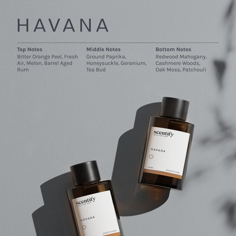 Scentify Havana Aroma Oil Refill Scent for Oil Diffusers - Oak Moss, Rum, Paprika, Mahogany Scents - Luxurious Relaxing Aromatherapy Diffuser Fragrance 100ml, 3.38 oz - Image 3