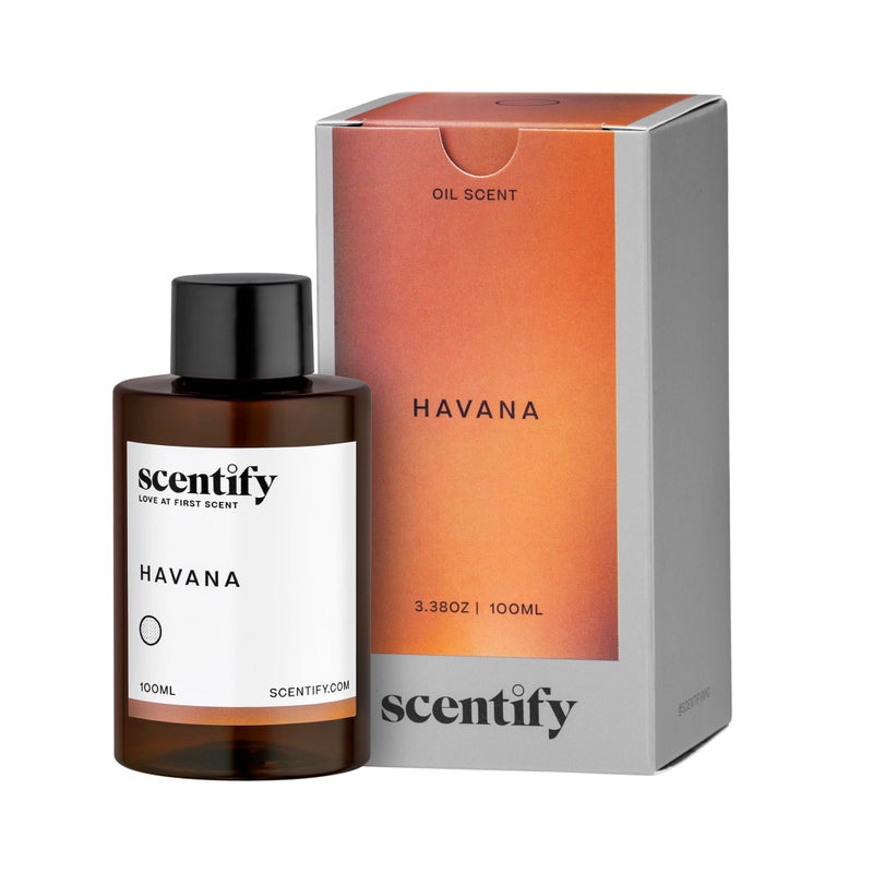 Scentify Havana Aroma Oil Refill Scent for Oil Diffusers - Oak Moss, Rum, Paprika, Mahogany Scents - Luxurious Relaxing Aromatherapy Diffuser Fragrance 100ml, 3.38 oz - Image 1