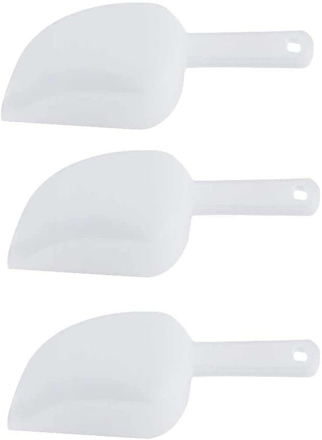 baolaili 3pcs Plastic Clear Ice Tray Shovel Measuring Scoops Small Grains Shovel for Party Dessert Buffet Weddings Rice Beans Sugar Flour Candy Dessert Scoops - Image 1