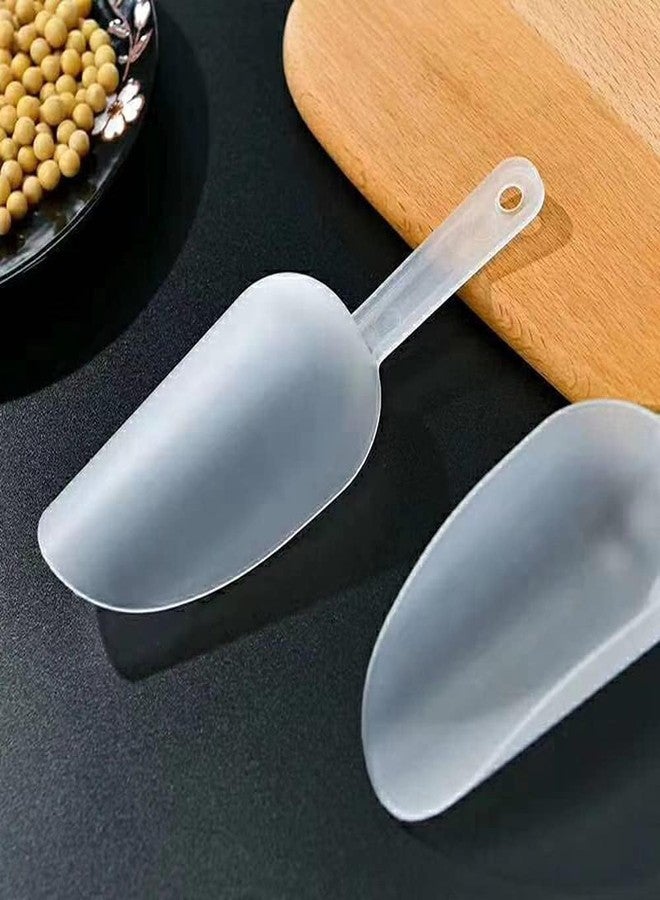 baolaili 3pcs Plastic Clear Ice Tray Shovel Measuring Scoops Small Grains Shovel for Party Dessert Buffet Weddings Rice Beans Sugar Flour Candy Dessert Scoops - Image 4