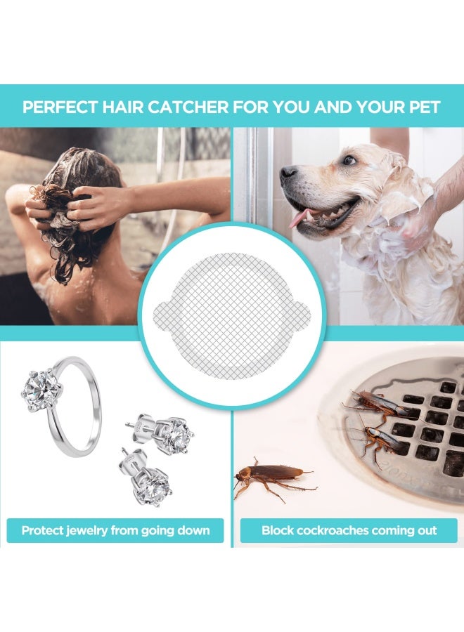 25 Pack Disposable Shower Drain Hair Catcher Mesh Stickers  - Image 3