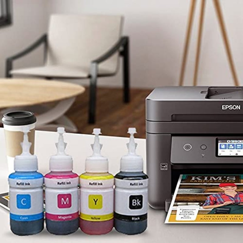 إعادة تعبئة الحبر لطابعات Epson L220-L565 وL1300، 70 مل × 4 CMYK، حبر متوافق عالي الإنتاجية، قائم على الصبغة، أسود سماوي أرجواني أصفر، أداء موثوق به - Image 4