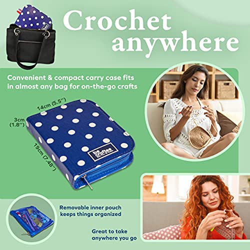 BeCraftee Crochet Hooks Kit - 31 Piece Set with 9 Ergonomic Hook Sizes, 6 Yarn Needles, Additional Knitting & Crochet Supplies and Carrying Case﻿ - Image 4