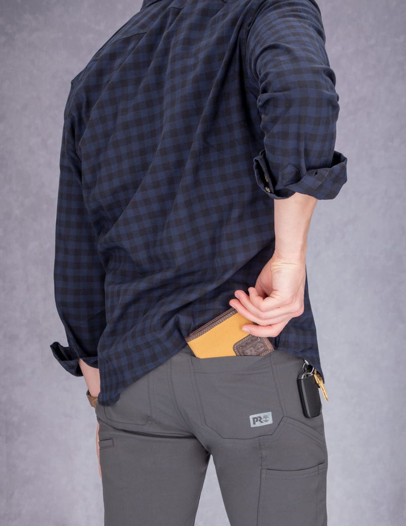 Timberland PRO mens Canvas Leather Rfid Billfold With Back Id Window Wallet, Khaki, One Size US - Image 2