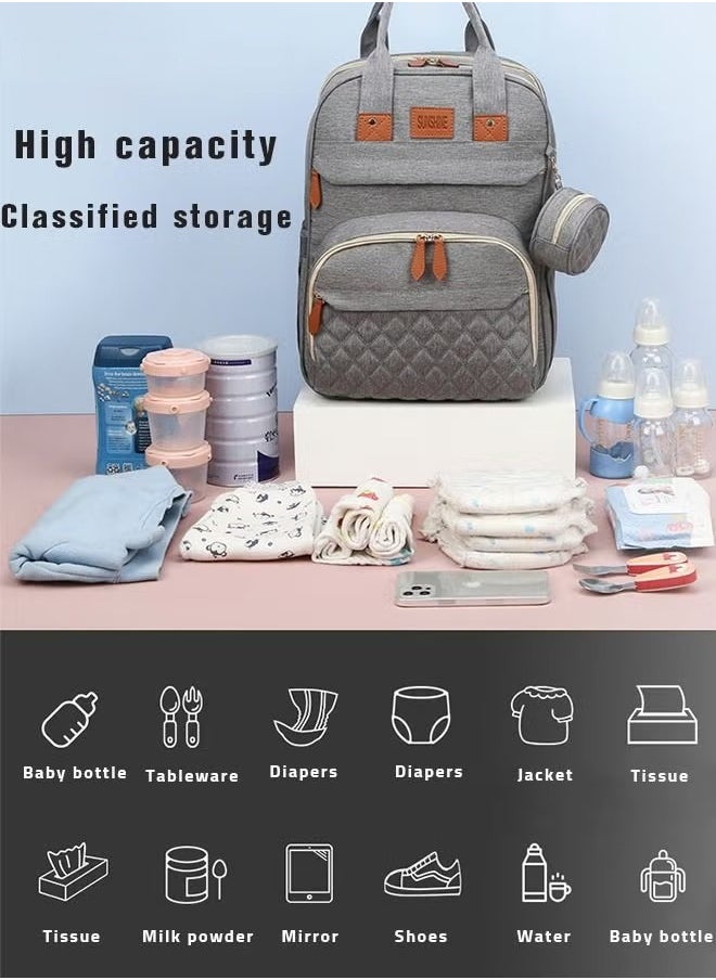 Generic - Baby Diaper Bag Backpack, Multifunction Diapers Changing Station for Boys Girls Outdoor and Travel, Infant Shower Gifts, Large Capacity, 900d Oxford, USB Port - Image 1