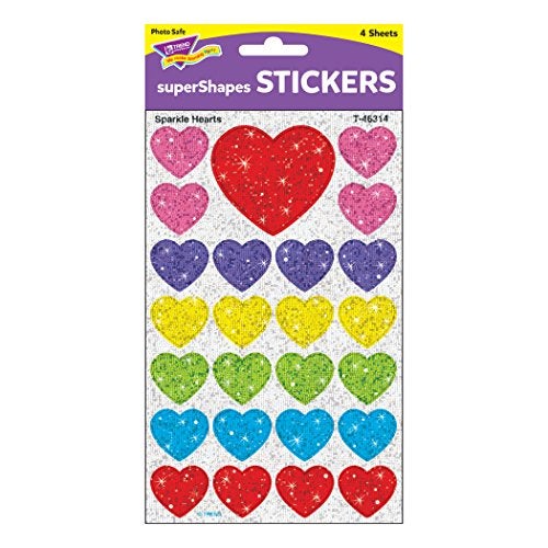 Trend Enterprises Trend Sparkle Hearts superShapes Stickers, Classroom Incentives, 100 Count - Image 3
