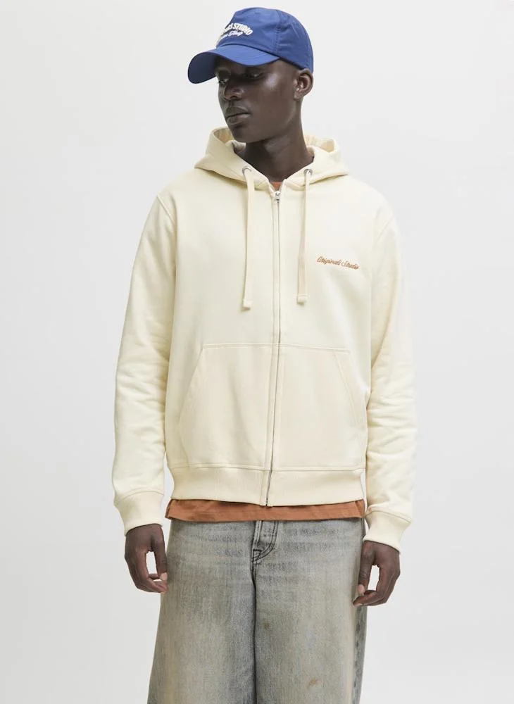 JACK & JONES Logo Zip Through Hoodie