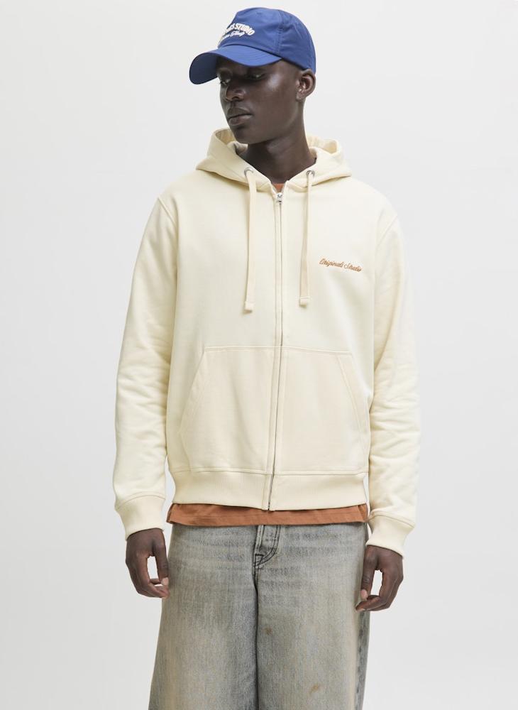 JACK & JONES Logo Zip Through Hoodie - Image 1