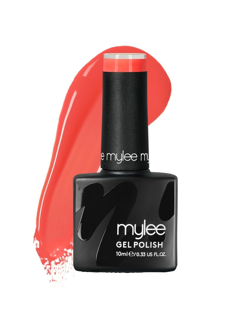 مايلي طلاء أظافر جل 10 مل عالي الارتفاع مع إضاءة LED بالأشعة فوق البنفسجية، مانيكير وباديكير للاستخدام الاحترافي في الصالونات والاستخدام المنزلي، مجموعة برتقالية صفراء، يدوم طويلاً وسهل الاستخدام - Image 1