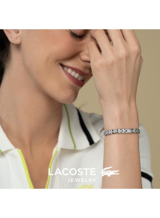 LACOSTE Metropole Collection Link Bracelet For Women In Stainless Steel With Etched Petit Piqué - 2040466 - Image 5