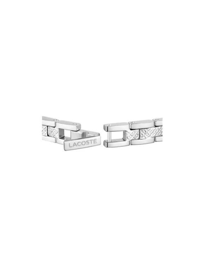 LACOSTE Metropole Collection Link Bracelet For Women In Stainless Steel With Etched Petit Piqué - 2040466 - Image 4