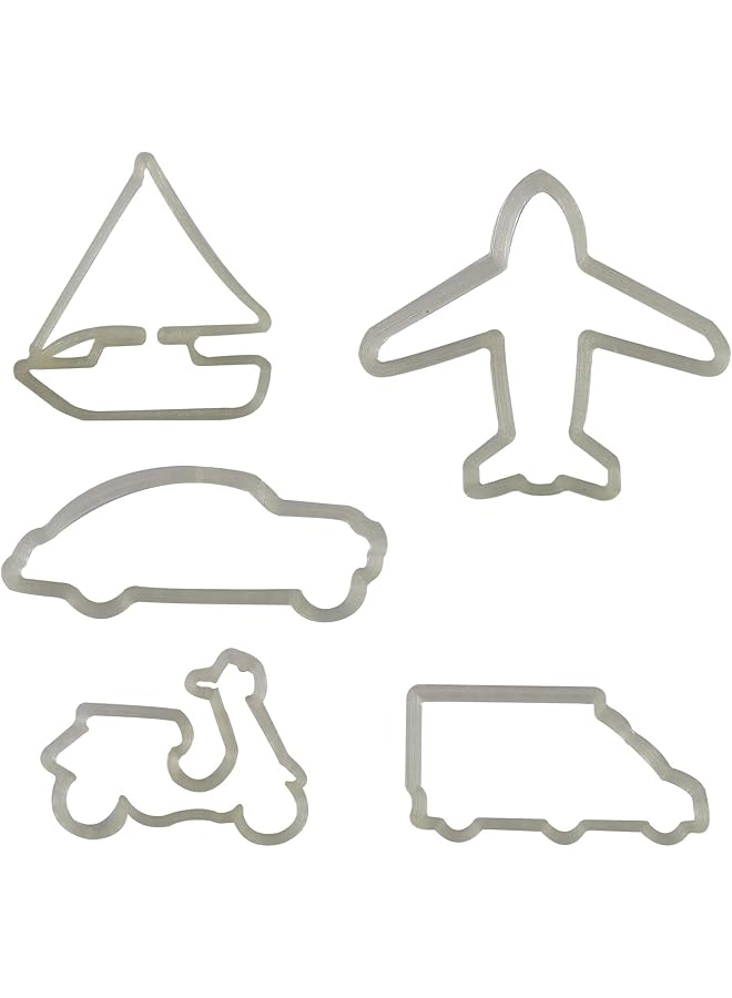 Transportation Vehicles Cookie Cutters Vehicles Fondant Cutter Boat Airplane car Scooter Truck Cookie Sugar Craft Gum Paste Cutter Vehicles Drawing Stencil Painting Stencil Setâ€¦