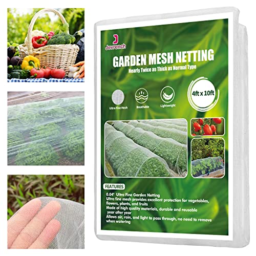 Jevrench Garden Netting, Jevrench Durable Ultra Fine Garden Netting, Garden Plant Cover Row Cover Makes Plants, Vegetables, Fruits, and Flowers Grow Better (4ft x 10ft) - Image 1