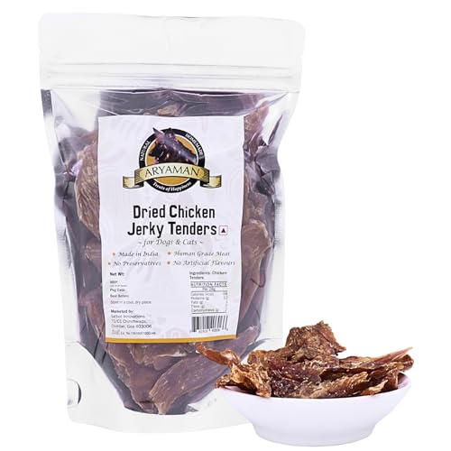 Aryaman Dried Chicken Jerky Tenders (200 g) Adult Dog Treats, All Natural, High Protein, No Artificial Flavors and No Preservatives, 100% Made in India - Image 1