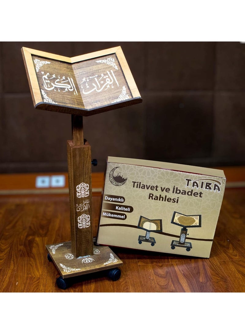 SUNDUS Quran holder Turkish engraved Large wood made of MDF - Image 3