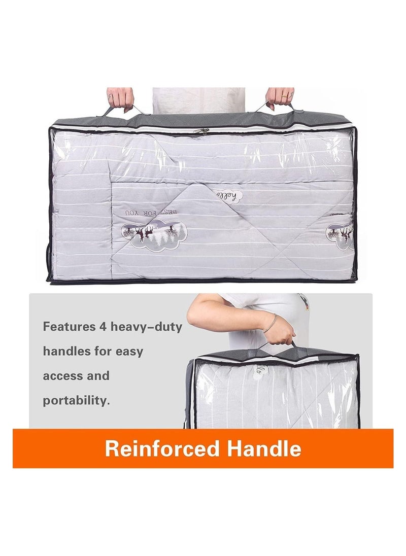 Arabest - Under Bed Storage Containers, Large Capacity Foldable Underbed Storage Bags Organizer, Clothes Storage Bins with Clear Window and Reinforced Handles for Blanket, Comforter, Bedding, Toys - Image 1
