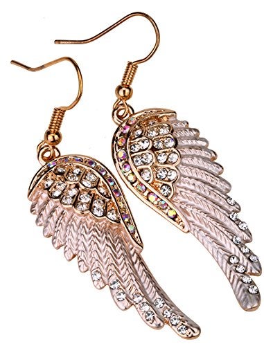 Szxc Womens Guardian Angel Wings Cross Jewelry Sets - Choker Necklace & Dangle Earrings Sets - Women Biker Jewelry - Image 3