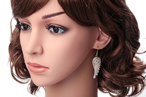 Szxc Womens Guardian Angel Wings Cross Jewelry Sets - Choker Necklace & Dangle Earrings Sets - Women Biker Jewelry - Image 2