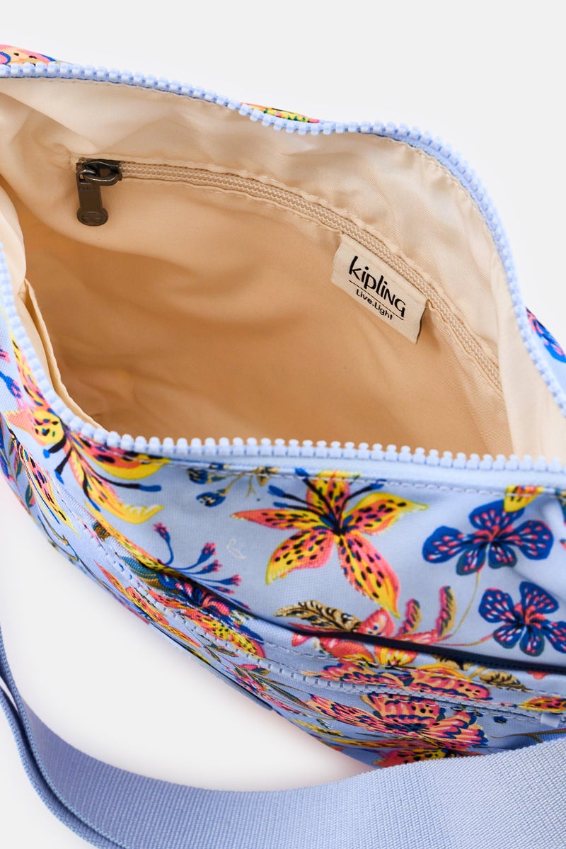 kipling Women Floral Print Cross Body Bag With Keyring, Multicolor - Image 3