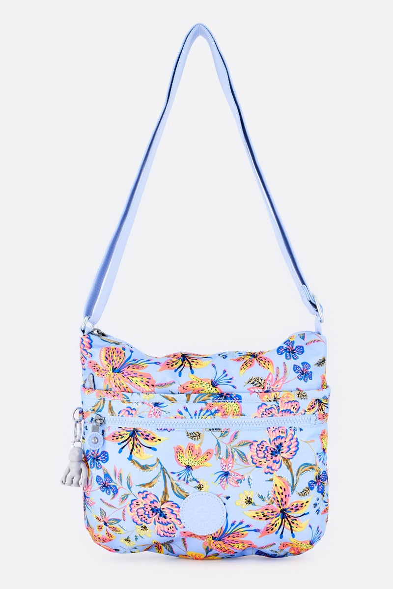 kipling Women Floral Print Cross Body Bag With Keyring, Multicolor - Image 1