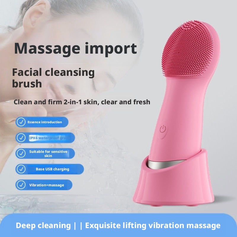فرشاة تنظيف الوجه الكهربائية بالسيليكون - Image 2