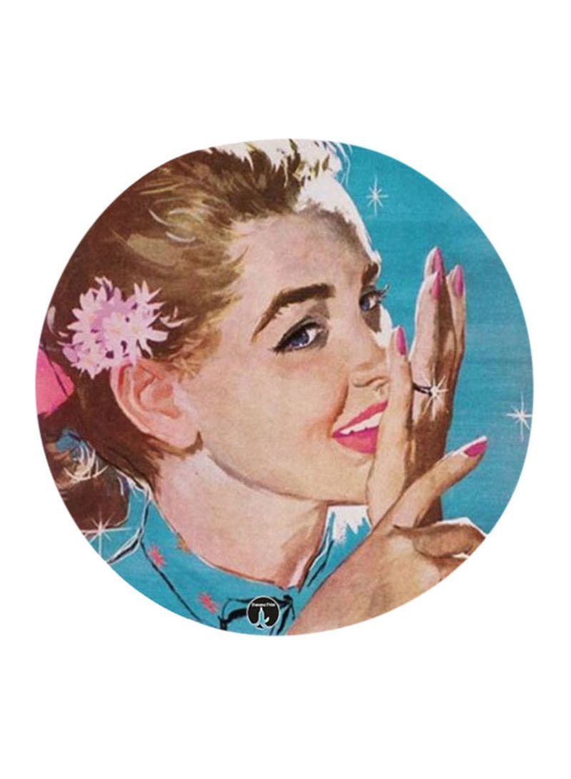 Pop Art Printed Mouse Pad Multicolour