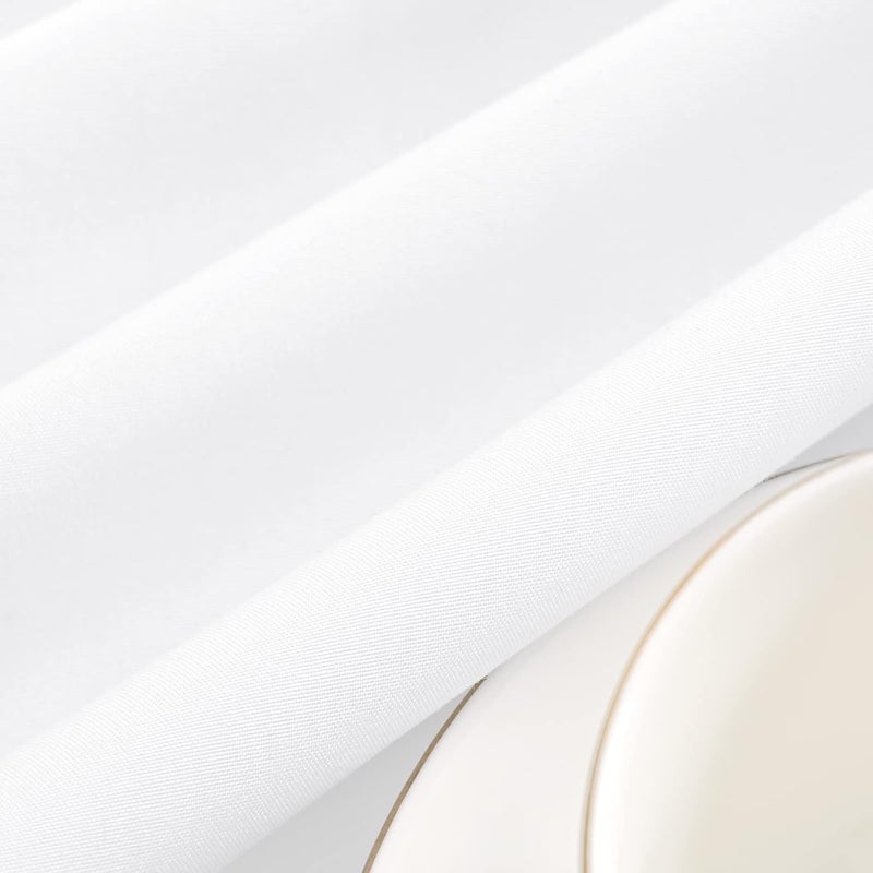 FXKS 2 Pack White Round Tablecloth 300 cm Circle Polyester Table Cloth, Washable Fabric Stain and Wrinkle Resistant Table Cover Round Table Clothes for Wedding Parties Banquet Reception Dining - Image 4