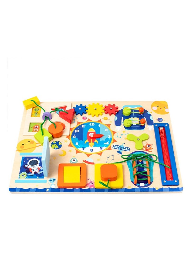 Factory Price Kids Montessori Wooden Utility Busy Board - B - Image 1