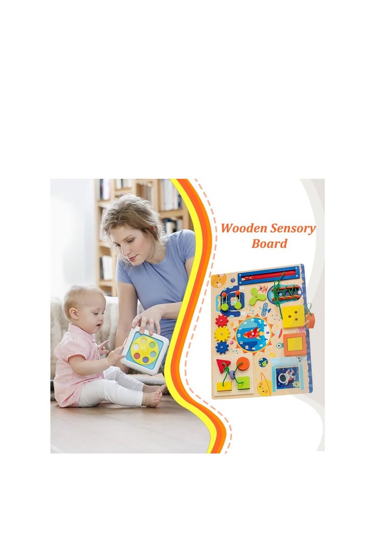 Factory Price Kids Montessori Wooden Utility Busy Board - B - Image 2