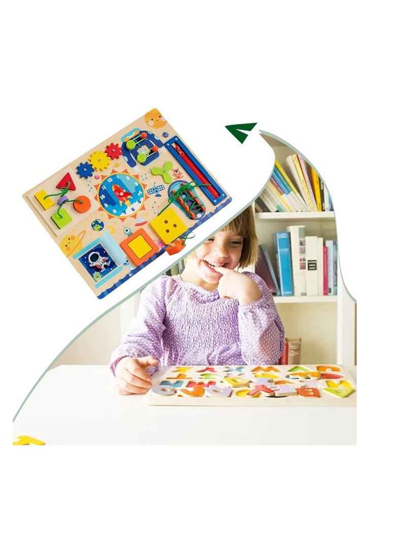 Factory Price Kids Montessori Wooden Utility Busy Board - B - Image 3