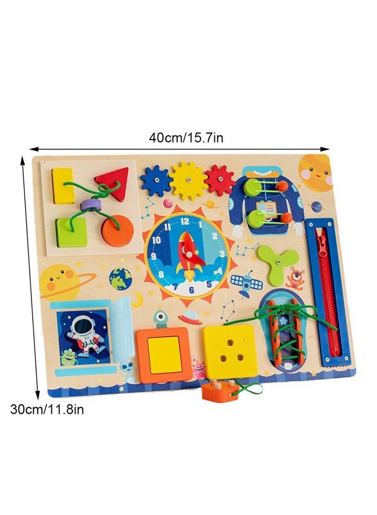 Factory Price Kids Montessori Wooden Utility Busy Board - B - Image 5