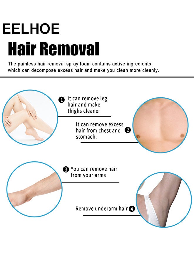 إيلهو بخاخ إزالة الشعر للرجال ، بخاخ إزالة الشعر غير المؤلم بخاخ الإبط اللطيف لإزالة الشعر المنعش السريع ، مزيل الشعر الآمن للذكور تحت الإبط والصدر والظهر والساقين 50 مل - Image 5