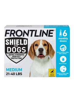 Frontline Frontline Shield Flea & Tick Treatment for Medium Dogs 21-40 lbs., Count of 6  - Image 1