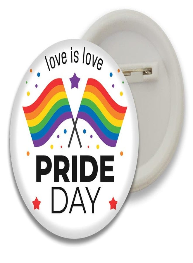 D2C LGBT+ Community Plastic Button Badges - 58MM Size, Multicolor Pack of 5 - Celebrate Diversity and Inclusivity with Stylish Pride Batches for Bags, Backpacks! D1 - Image 3