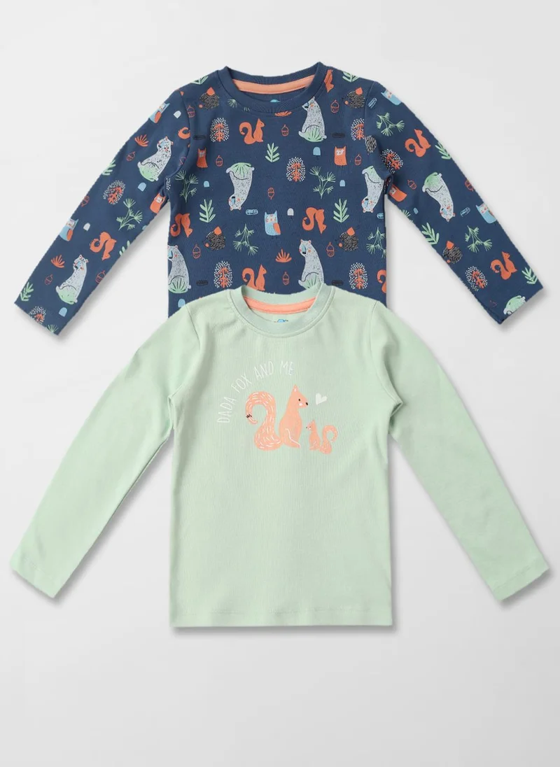 نوتيناتي Nautinati Baby Boys Cotton T-shirt Pack of 2
