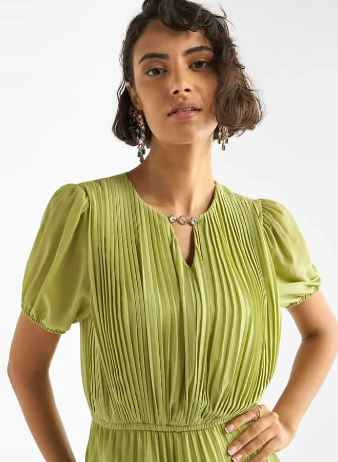 Splash FAV Pleated Chiffon Dress