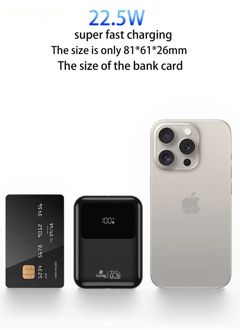 Zoom Plus - ZP10 10000 mAh With PD22.5W(MAXIMO SERIES) Super Fast Power Bank With One Usb-C And One Usb-A, Fast Charging Battery Pack Supporting For Any Types Of Electronic Acessories Also Any Type Of Phone , Laptop And More - Image 1