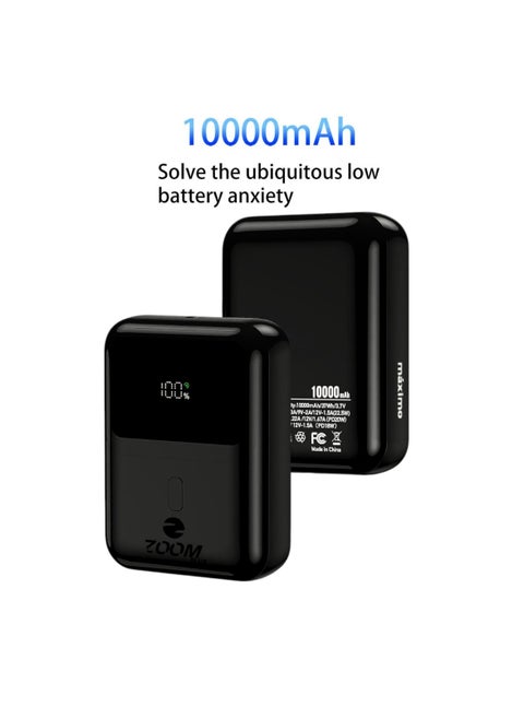 ZP10 10000 mAh With PD22.5W(MAXIMO SERIES) Super Fast Power Bank With One Usb-C And One Usb-A, Fast Charging Battery Pack Supporting For Any Types Of Electronic Acessories Also Any Type Of Phone , Laptop And More