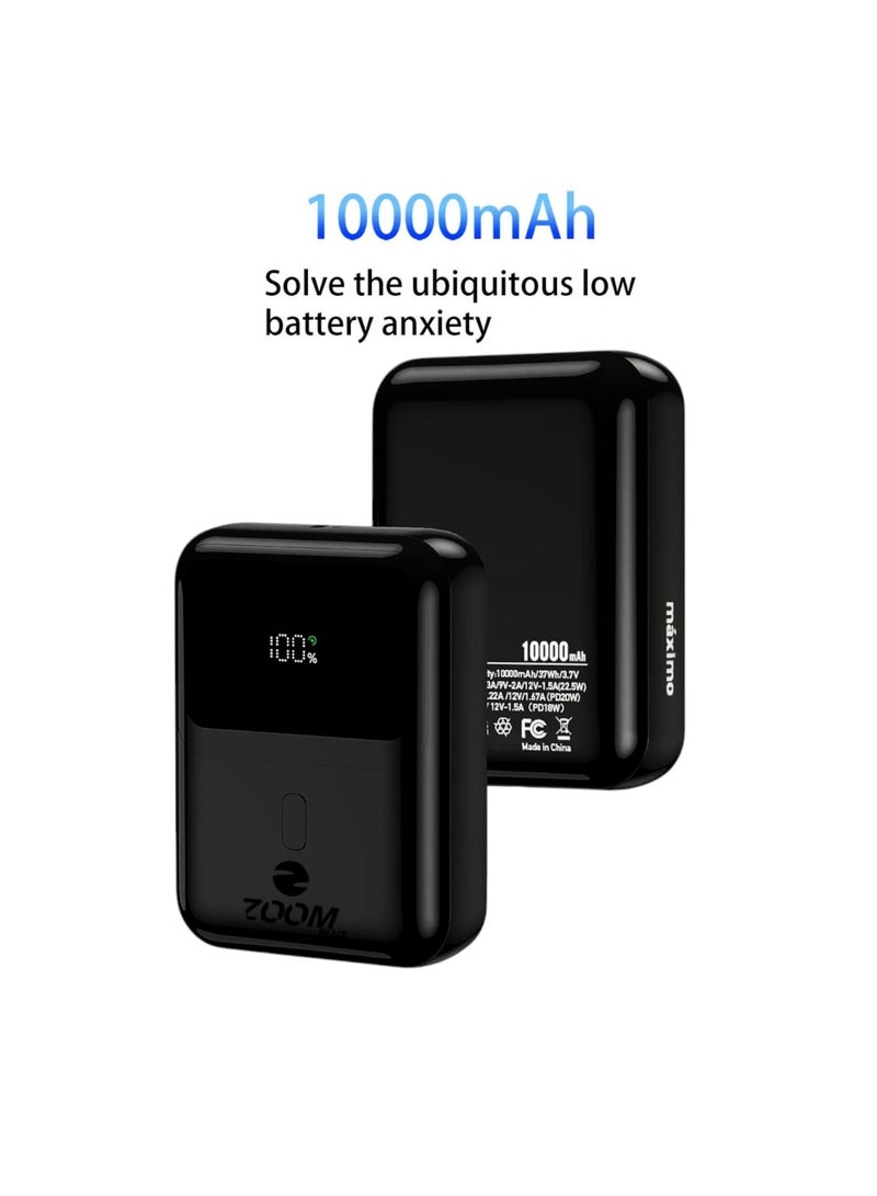 Zoom Plus ZP10 10000 mAh With PD22.5W(MAXIMO SERIES) Super Fast Power Bank With One Usb-C And One Usb-A, Fast Charging Battery Pack Supporting For Any Types Of Electronic Acessories Also Any Type Of Phone , Laptop And More  - Image 1