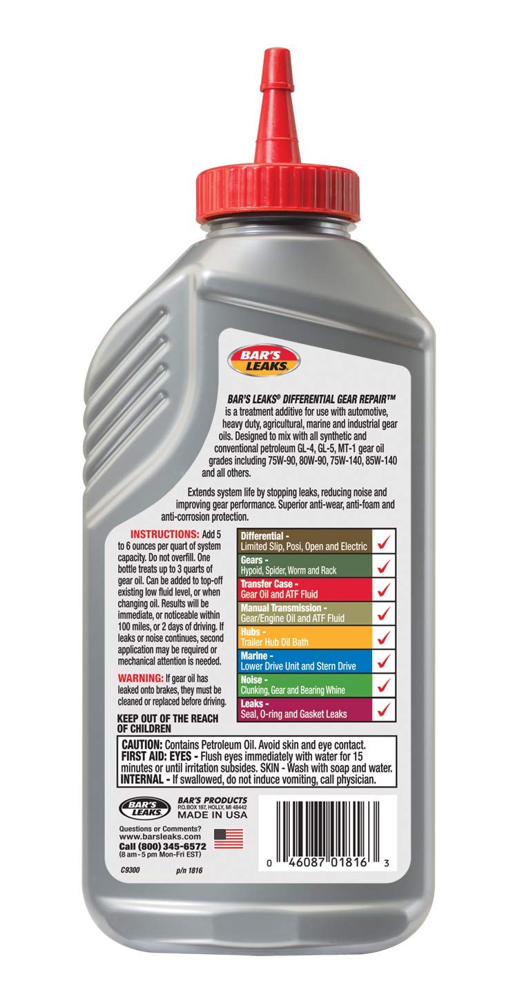 Bar's Leaks 1816 Differential Gear Repair, 16.9 oz, Case of 4 - Image 2