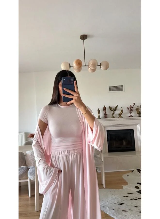 Gaus  Soft Pink Soft-Textured elastane 3-Piece Premium Set GAUS-01494. for Women | Best Price UAE