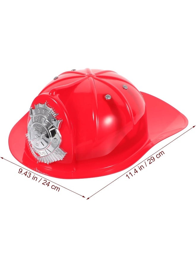Roleplay Fireman Helmet Novelty Hat Firefighter Role Play Toy Firefighter Headwear Fire Chief Hats Cap Boy Hat Fireman Hat For Kids - Image 3