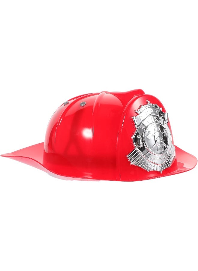 Roleplay Fireman Helmet Novelty Hat Firefighter Role Play Toy Firefighter Headwear Fire Chief Hats Cap Boy Hat Fireman Hat For Kids - Image 4