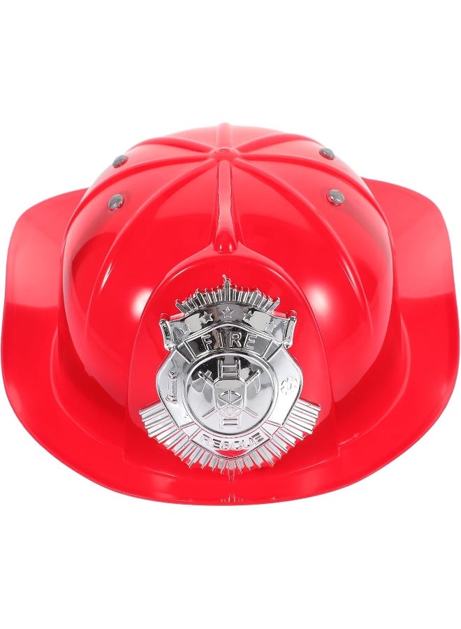 Roleplay Fireman Helmet Novelty Hat Firefighter Role Play Toy Firefighter Headwear Fire Chief Hats Cap Boy Hat Fireman Hat For Kids - Image 2