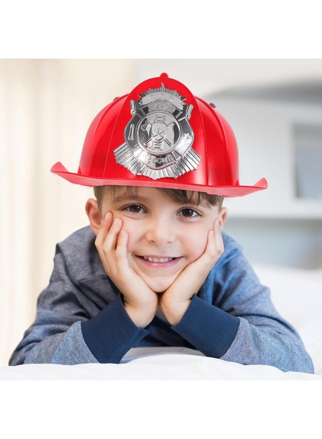Roleplay Fireman Helmet Novelty Hat Firefighter Role Play Toy Firefighter Headwear Fire Chief Hats Cap Boy Hat Fireman Hat For Kids - Image 1