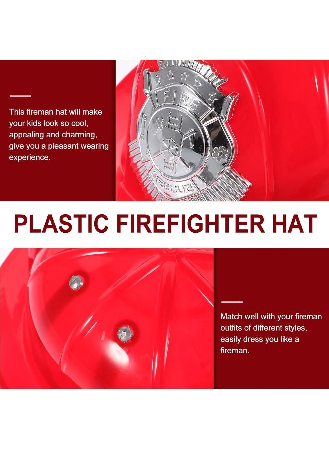 Roleplay Fireman Helmet Novelty Hat Firefighter Role Play Toy Firefighter Headwear Fire Chief Hats Cap Boy Hat Fireman Hat For Kids - Image 5