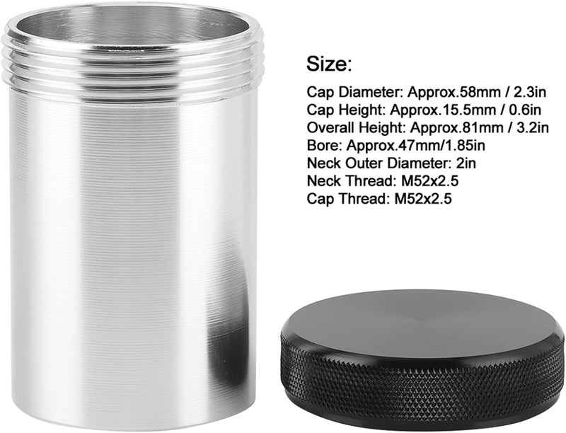 klarako Filler Neck Cap, 2 Inch Aluminum Alloy Weld On Gas Filler Neck Oil Fuel Tank Cap Car Refitting Parts Filler Cap(Black) - Image 4