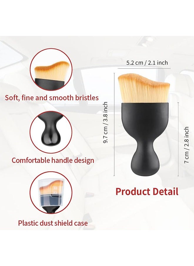 Generic 2 Pcs Car Interior Cleaning Brush, Duster, Detailing Brushes for Electronics, Handmade Model, Cellphone, Keyboard, PC, Laptop, Various Products Cleaning Brush  - Image 2